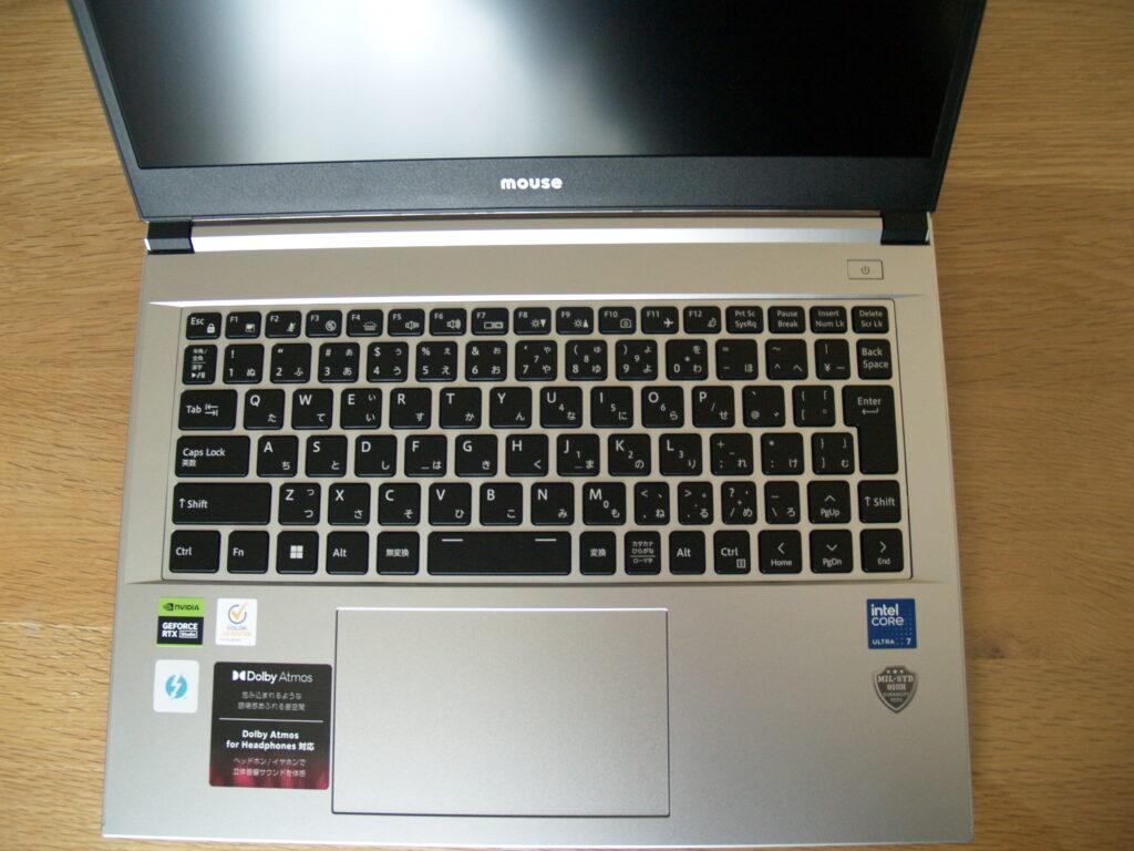 キーボードとスライドパッド：DAIV S4-I7G60SR-C（S4I7G60SRCDCW101DEC）